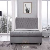Eva Grey Upholstered Sleigh Bed - Image 2