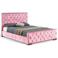 Nena Pink Chesterfield Sleigh Bed