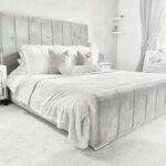 Rline Modern Sleek Upholstered Bed Frame