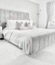 Rline Modern Sleek Upholstered Bed Frame