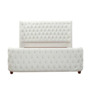 Milan Modern Wing Chesterfield Bed Frame - Image 2