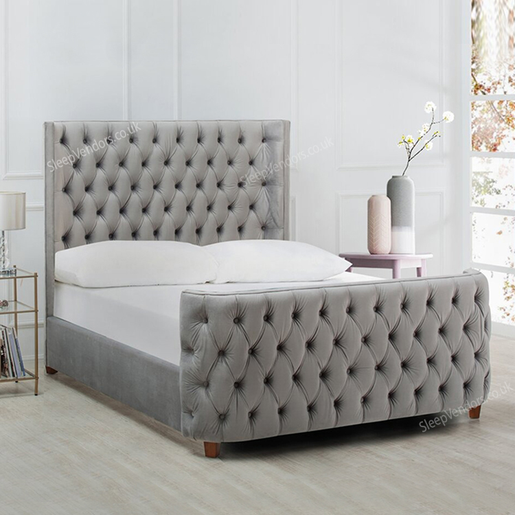 curvers.jpg Milan Modern Wing Chesterfield Bed Frame - Image 1