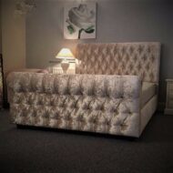 Scroll Chesterfield Sleigh Bed Frame - Image 2